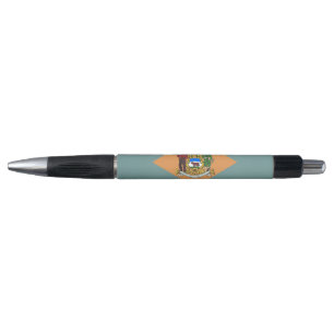 Patriotischer Pen mit Fahne von Delaware, USA. Kugelschreiber