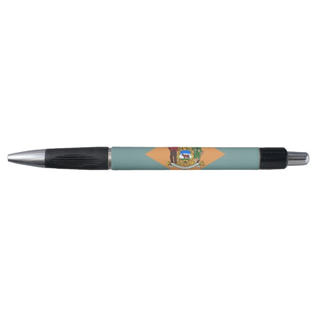 Patriotischer Pen mit Fahne von Delaware, USA. Kugelschreiber (Vorderseite)