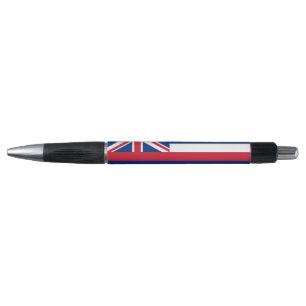 Patriotischer Pen mit Fahne von Hawaii Staat, USA. Kugelschreiber