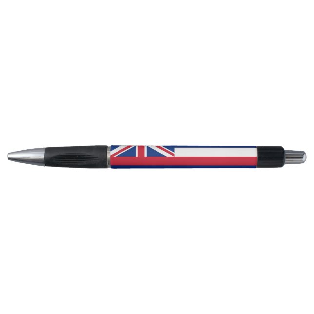Patriotischer Pen mit Fahne von Hawaii Staat, USA. Kugelschreiber (Vorderseite)