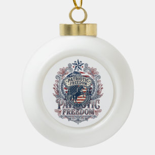 Patriotischer Pferdeliebhaber Vektorgrafik T-Shirt Keramik Kugel-Ornament