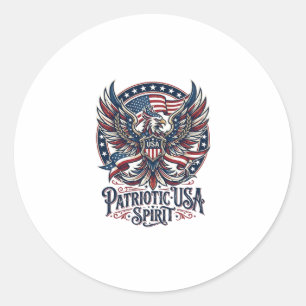 Patriotischer Phoenix-Hybrid Patriot Tier-Hybrid P Runder Aufkleber