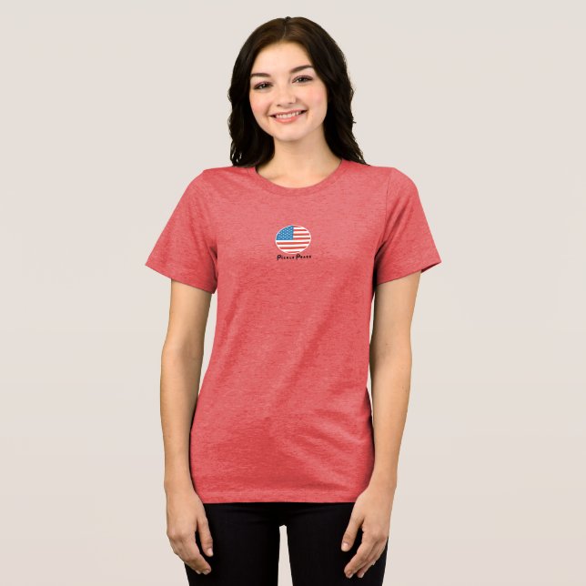 Patriotischer Pickleball T - Shirt von Pickle Peac (Vorderseite voll)
