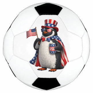 Patriotischer Pinguin Amerikanische Flagge Outfit  Fußball