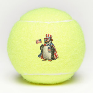 Patriotischer Pinguin Amerikanische Flagge Outfit Tennisbälle