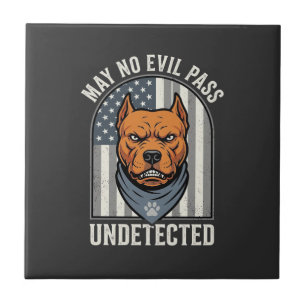 Patriotischer Pitbull-Wachhund Fliese