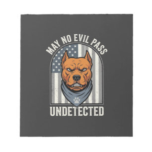 Patriotischer Pitbull-Wachhund Notizblock