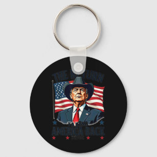 Patriotischer Präsident Donald Trump Cowboy Nimm A Schlüsselanhänger