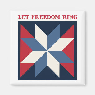 Patriotischer Quiltplatz Magnet