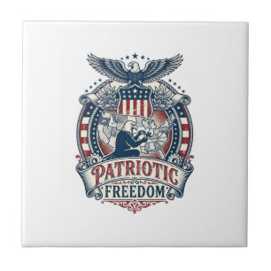 Patriotischer Rätselliebhaber Vektorgrafik T-Shirt Fliese