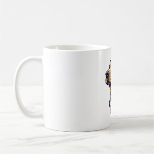 Patriotischer Retriever Maskottchen Vintage Hund T Kaffeetasse