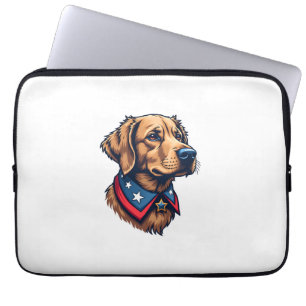 Patriotischer Retriever Maskottchen Vintage Hund T Laptopschutzhülle