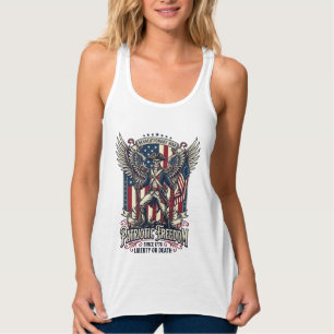 Patriotischer Revolutionskrieg Skelett Dunkler Pat Tank Top