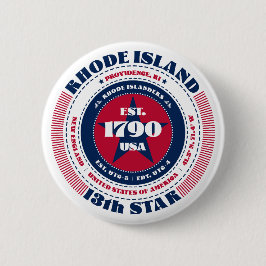 Patriotischer Rhode Island Circle mit Staat Detail Button