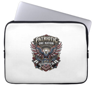 Patriotischer Rock Adlerwappen Musik Rock Metal Pa Laptopschutzhülle