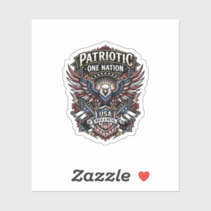 Patriotischer Rock Eagle Crest Musik Rock Metal Pa Aufkleber