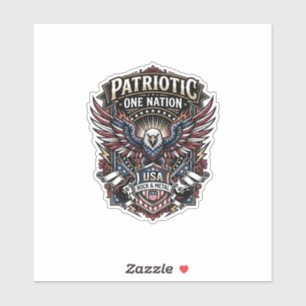 Patriotischer Rock Eagle Crest Musik Rock Metal Pa Aufkleber