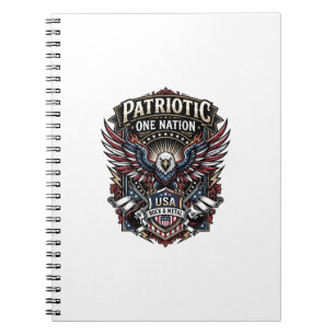 Patriotischer Rock Eagle Crest Musik Rock Metal Pa Notizblock
