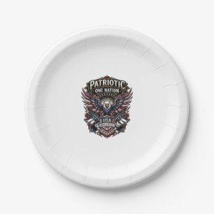 Patriotischer Rock Eagle Crest Musik Rock Metal Pa Pappteller