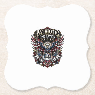 Patriotischer Rock Eagle Crest Musik Rock Metal Pa Untersetzer