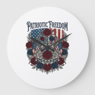 Patriotischer Rosengarten Große Wanduhr