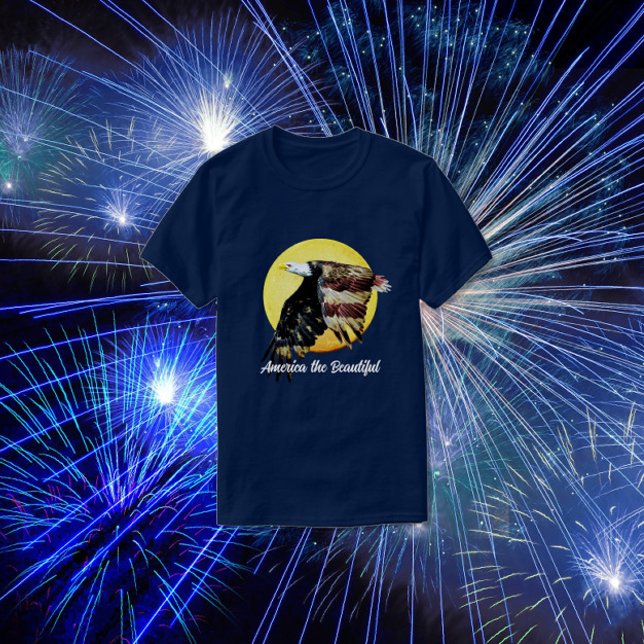 Patriotischer Rotbarsch, Weißer und Blauer Adler T-Shirt (Von Creator hochgeladen)