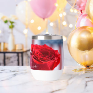 Patriotischer roter Rosen personalisierter Weintum