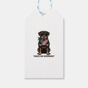 Patriotischer Rottweiler Held Hund Vintage Design_ Geschenkanhänger