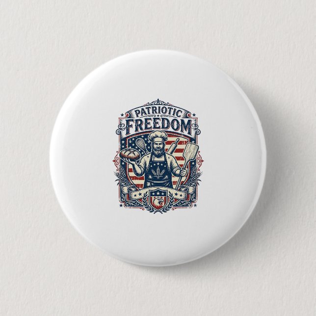 Patriotischer Sauerteigbäcker Button (Vorderseite)