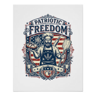 Patriotischer Sauerteigbäcker Poster