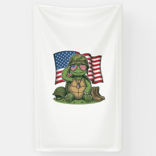 Patriotischer Schildkröten-Gruß Vektor-Design_1 Banner
