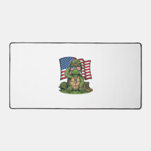 Patriotischer Schildkröten-Gruß Vektor-Design_1 Schreibtischunterlage