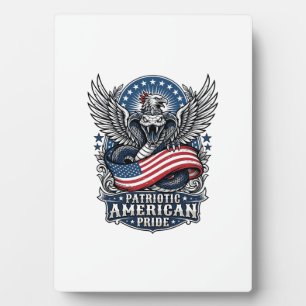Patriotischer Schlangenschädel Liberty-Biest-Tier- Fotoplatte