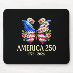Patriotischer Schmetterling USA 250. Jubiläum 1776 Mousepad