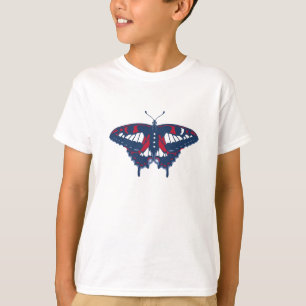Patriotischer Schmetterlings-T - Shirt