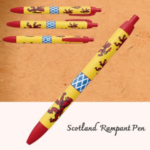 Patriotischer Schottland-Stift, aufbäumender Löwe  Kugelschreiber