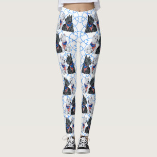 Patriotischer Scottie Westie Leggings