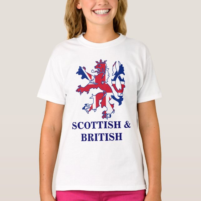 Patriotischer Scottish und Brtish T-Shirt (Vorderseite)