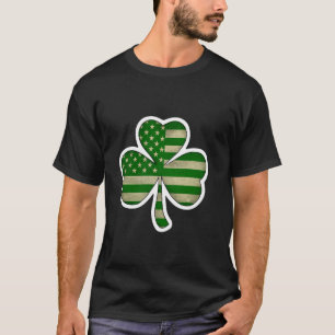 Patriotischer Shamrock-Keltischer Knoten mit ameri T-Shirt