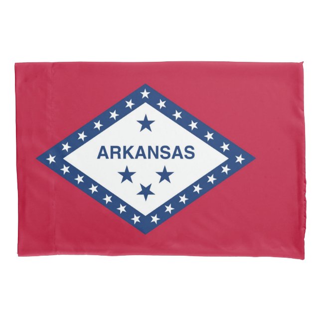 Patriotischer Single Pillowcase Fahne Arkansas, US Kissenbezug (Vorderseite)
