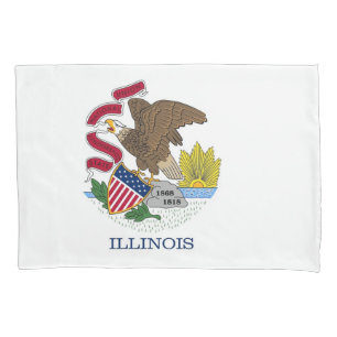 Patriotischer Single Pillowcase Fahne von Illinois Kissenbezug