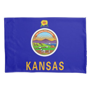 Patriotischer Single Pillowcase Fahne von Kansas, Kissenbezug