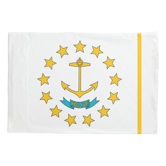 Patriotischer Single Pillowcase Fahne von Rhode Is Kissenbezug (Rückseite)