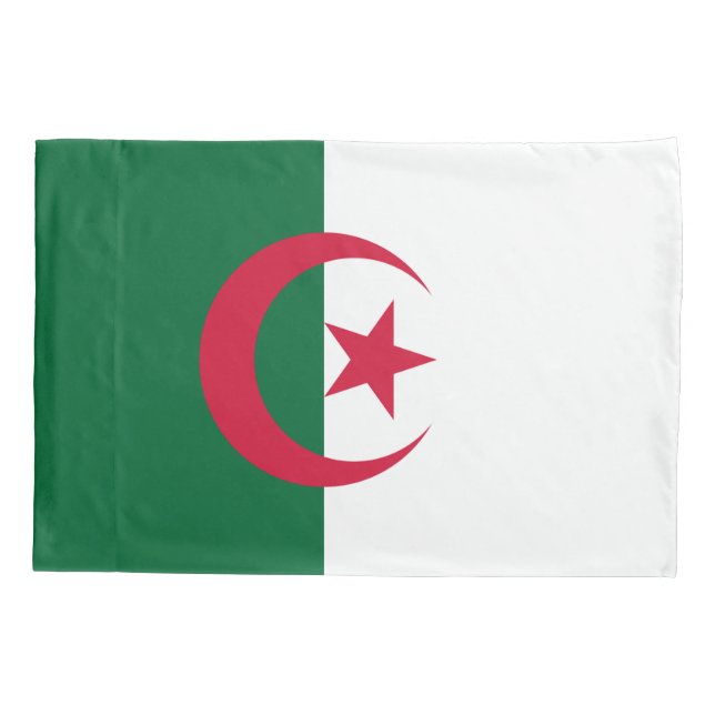 Patriotischer Single Pillowcase-Flagge Algeriens Kissenbezug (Rückseite)