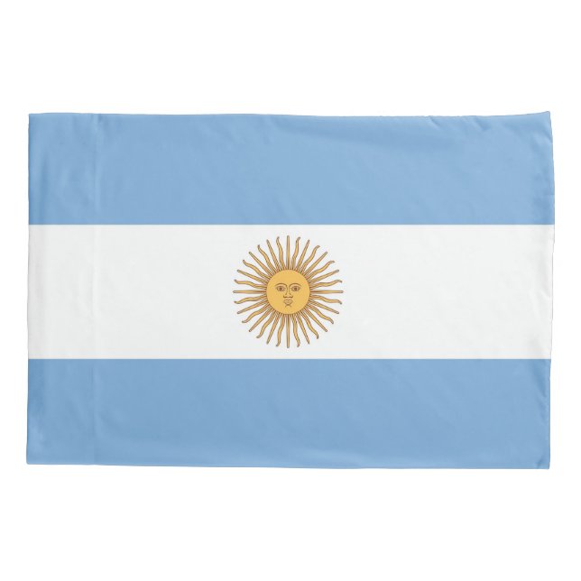 Patriotischer Single Pillowcase Flagge Argentinien Kissenbezug (Rückseite)