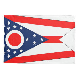 Patriotischer Single Pillowcase Flagge Ohio, USA Kissenbezug
