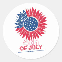 Patriotischer Sonnenblumenblume Amerikanische Unab