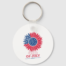 Patriotischer Sonnenblumenblume Amerikanische Unab