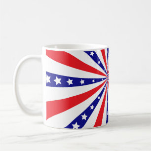 Patriotischer Sonnenstrahl Kaffeetasse