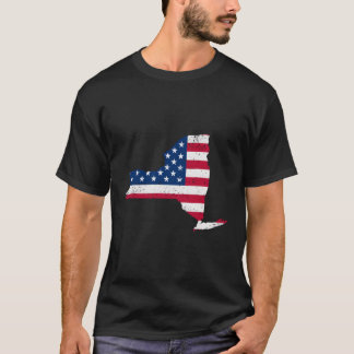 Patriotischer Staat der US-Flagge für New York T-Shirt
